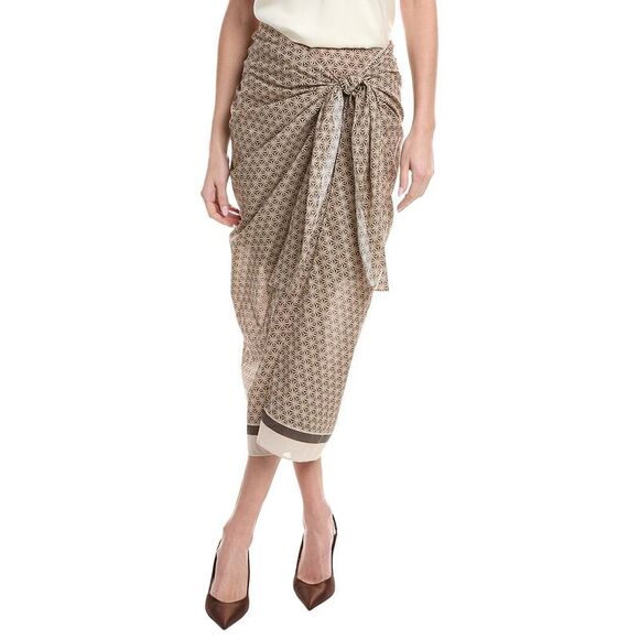 Brunello Cucinelli WomensMidi Skirt Grey